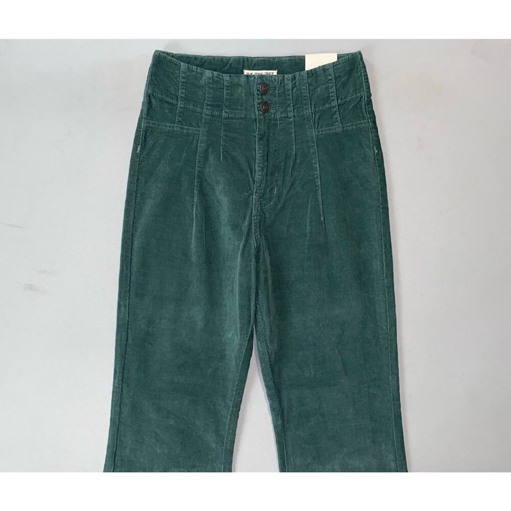 We The Free People OB1756745 Jayde Cord Flare Jeans in Huntress Green. Womens 29 - Picture 3 of 8